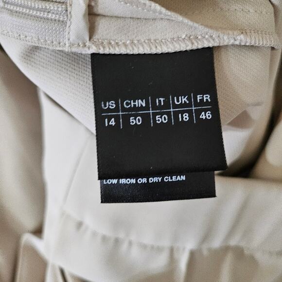 Lafayette 148 Cream Gramercy Flat Front Pants - Picture 7 of 8